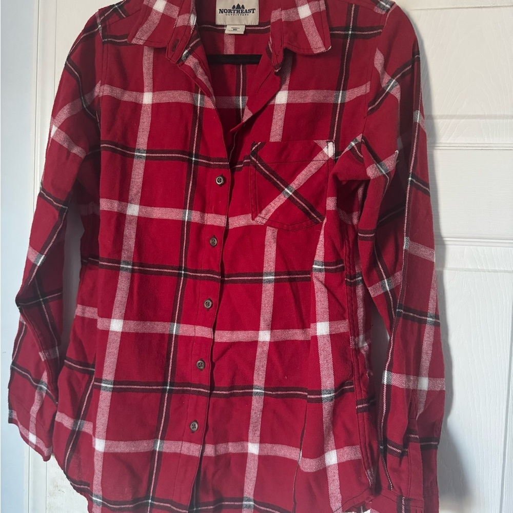 Northeast Womens Red Plaid Shirt